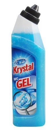 Krystal wc gel modrý 750ml s košíčkem 